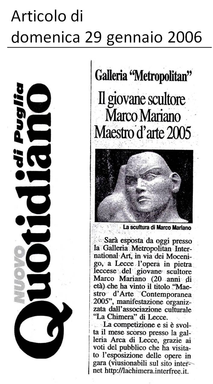 Nuovo Quotidiano di Puglia 29genn2006